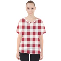 Gingham - 4096x4096px - 300dpi14 V-neck Dolman Drape Top by EvgeniaEsenina