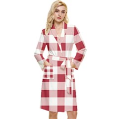 Gingham - 4096x4096px - 300dpi14 Long Sleeve Velvet Robe by EvgeniaEsenina