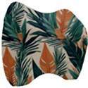 Colorful Tropical Leaf Velour Head Support Cushion View3