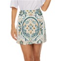 Boho pattern Mini Front Wrap Skirt View1
