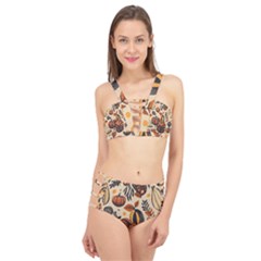 Thanksgiving Pattern Cage Up Bikini Set by Valentinaart