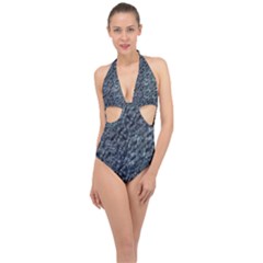 Ceramics Broken  Halter Front Plunge Swimsuit by Internationalstore