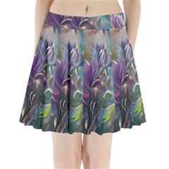 Abstract Blossoms  Pleated Mini Skirt by Internationalstore