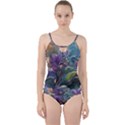 Abstract Blossoms  Cut Out Top Tankini Set View1