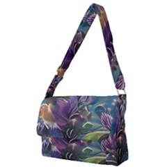 Abstract Blossoms  Full Print Messenger Bag (l) by Internationalstore