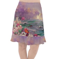 Abstract Flowers  Fishtail Chiffon Skirt by Internationalstore