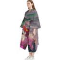 Abstract Flowers  Women s Hooded Rain Ponchos View2