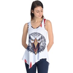 Usa Soccer T- Shirt U S A Patriotic American Flag Soccer Ball Football T- Shirt (1) Sleeveless Tunic by ZUXUMI