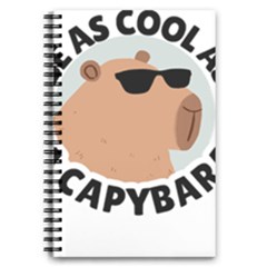 Capybara T- Shirt Be As Cool As A Capybara- A Cute Funny Capybara Wearing Sunglasses T- Shirt Yoga Reflexion Pose T- Shirtyoga Reflexion Pose T- Shirt 5 5  X 8 5  Notebook by hizuto