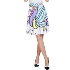 Waitress T- Shirt Awesome Unicorn Waitresses Are Magical For A Waiting Staff T- Shirt A-line Skirt by ZUXUMI