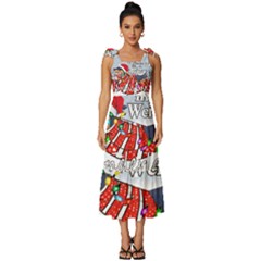 Weiner T- Shirt Walking In A Weiner Wonderland T- Shirt (1) Weiner T- Shirt Walking In A Weiner Wonderland T- Shirt Tie-strap Tiered Midi Chiffon Dress by ZUXUMI