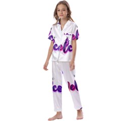 Arts Kids  Satin Short Sleeve Pajamas Set by Internationalstore
