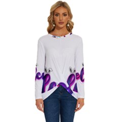 Arts Long Sleeve Crew Neck Pullover Top by Internationalstore