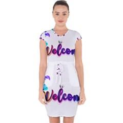 Arts Capsleeve Drawstring Dress  by Internationalstore