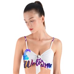 Arts Woven Tie Front Bralet by Internationalstore