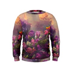 Floral Blossoms  Kids  Sweatshirt by Internationalstore