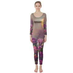 Floral Blossoms  Long Sleeve Catsuit by Internationalstore