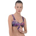 Floral Blossoms  Front Tie Bikini Top View1