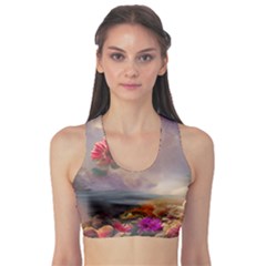 Floral Blossoms  Fitness Sports Bra by Internationalstore