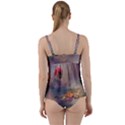 Floral Blossoms  Twist Front Tankini Set View2