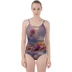 Floral Blossoms  Cut Out Top Tankini Set by Internationalstore