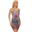Floral Blossoms  Wrap Tie Front Dress View3