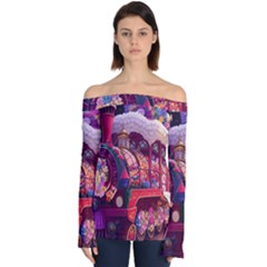 Fantasy  Off Shoulder Long Sleeve Top by Internationalstore