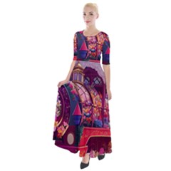 Fantasy  Half Sleeves Maxi Dress by Internationalstore