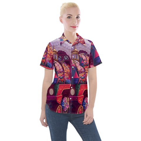 Fantasy  Women s Short Sleeve Pocket Shirt by Internationalstore
