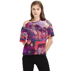 Fantasy  One Shoulder Cut Out T-shirt by Internationalstore