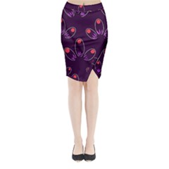 Petal Dot Seamless Pattern Midi Wrap Pencil Skirt by Pakjumat