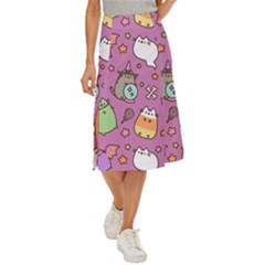 Pusheen Cat Midi Panel Skirt by Pakjumat