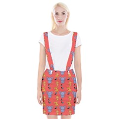 Elephant Monkey Dog Cartoon Braces Suspender Skirt by Pakjumat