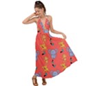 Elephant Monkey Dog Cartoon Backless Maxi Beach Dress View1