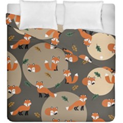 Fox Pattern Duvet Cover Double Side (king Size) by Pakjumat