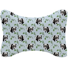 Animal Panda Bamboo Seamless Pattern Seat Head Rest Cushion by Pakjumat