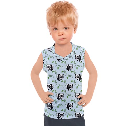 Animal Panda Bamboo Seamless Pattern Kids  Sport Tank Top by Pakjumat