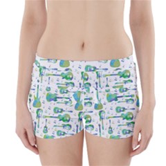 Guitars Music Notes Seamless Pattern Boyleg Bikini Wrap Bottoms by Pakjumat