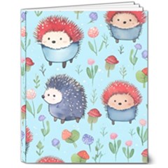 Hedgehogs Animal 8  X 10  Hardcover Notebook by Pakjumat