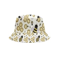 Bee Honeycomb Honeybee Insect Inside Out Bucket Hat (kids) by Pakjumat