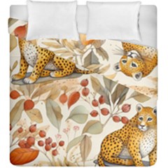 Fur Big Cat Spots Zoo Fast Hunter Duvet Cover Double Side (king Size) by Pakjumat