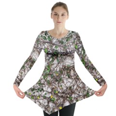 Climbing Plant At Outdoor Wall Long Sleeve Tunic  by dflcprintsclothing