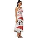 English Bulldog T- Shirt English Bulldog Mulled Wine Christmas T- Shirt Tie-Strap Tiered Midi Chiffon Dress View3