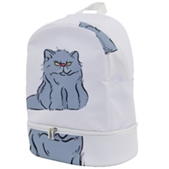 Persian Cat T-shirtwhite Look Calm Persian Cat 03 T-shirt (1) Zip Bottom Backpack by EnriqueJohnson