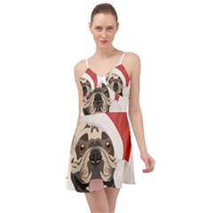 French Bulldog T- Shirt French Bulldog Merry Christmas T- Shirt (1) Summer Time Chiffon Dress by ZUXUMI