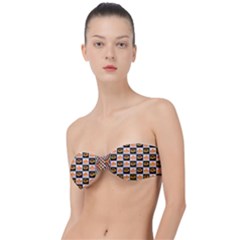 Lantern Chess Halloween Classic Bandeau Bikini Top  by Pakjumat
