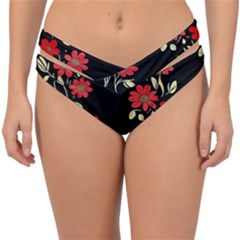 Pattern Flowers Design Nature Double Strap Halter Bikini Bottoms by Pakjumat