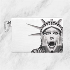 Funny Statue Of Liberty Parody Canvas Cosmetic Bag (large) by Sarkoni