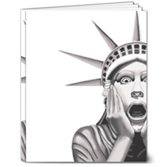Funny Statue Of Liberty Parody 8  X 10  Hardcover Notebook by Sarkoni