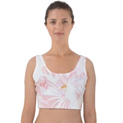 Botanical T- Shirt Botanical Birds Tropical T- Shirt Velvet Crop Top by EnriqueJohnson
